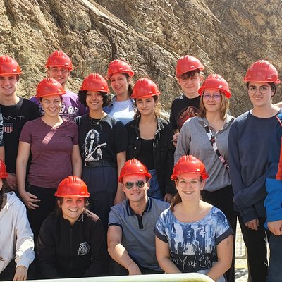 Participants of MetalDays 2022 during their excursion to the Styrian Erzberg.