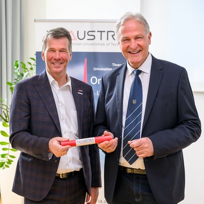 Rektor Horst Bischof und Rektor Peter Moser.