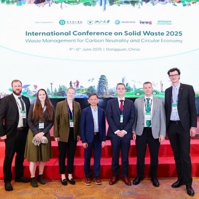 Sechs Doktorand*innen des Lehrstuhls für Abfallverwertungstechnik und Abfallwirtschaft der Montanuniversität Leoben nahmen an der International Conference on Solid Waste 2025 teil. Foto: © AWAW