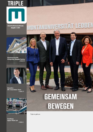 Das Cover der Universitätszeitung Triple M der Montanuniversität Leoben.